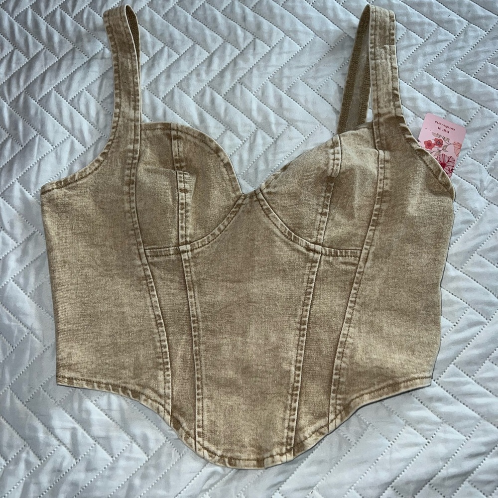 SHEIN Tan Women's Crop Top